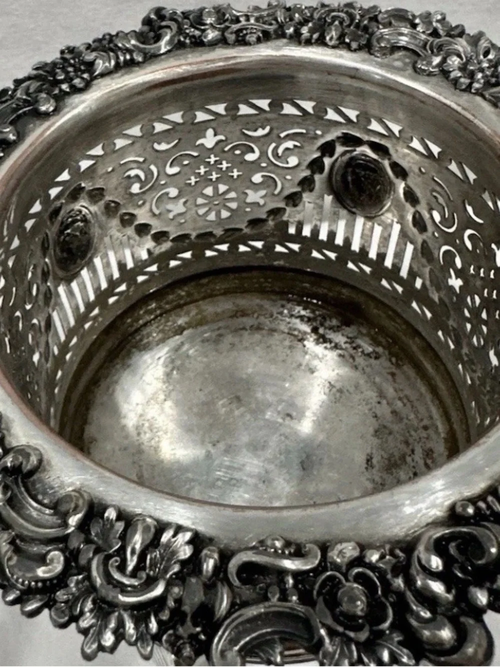 Antique Victorian Sheffield Silver Plate Wine Bottle Holder